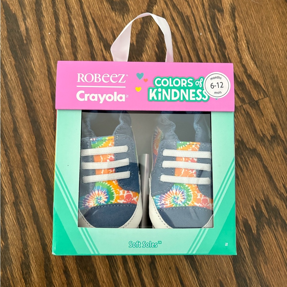 Robeez Crayola Colors of Kindness Baby Shoes - Blue and Multicolor